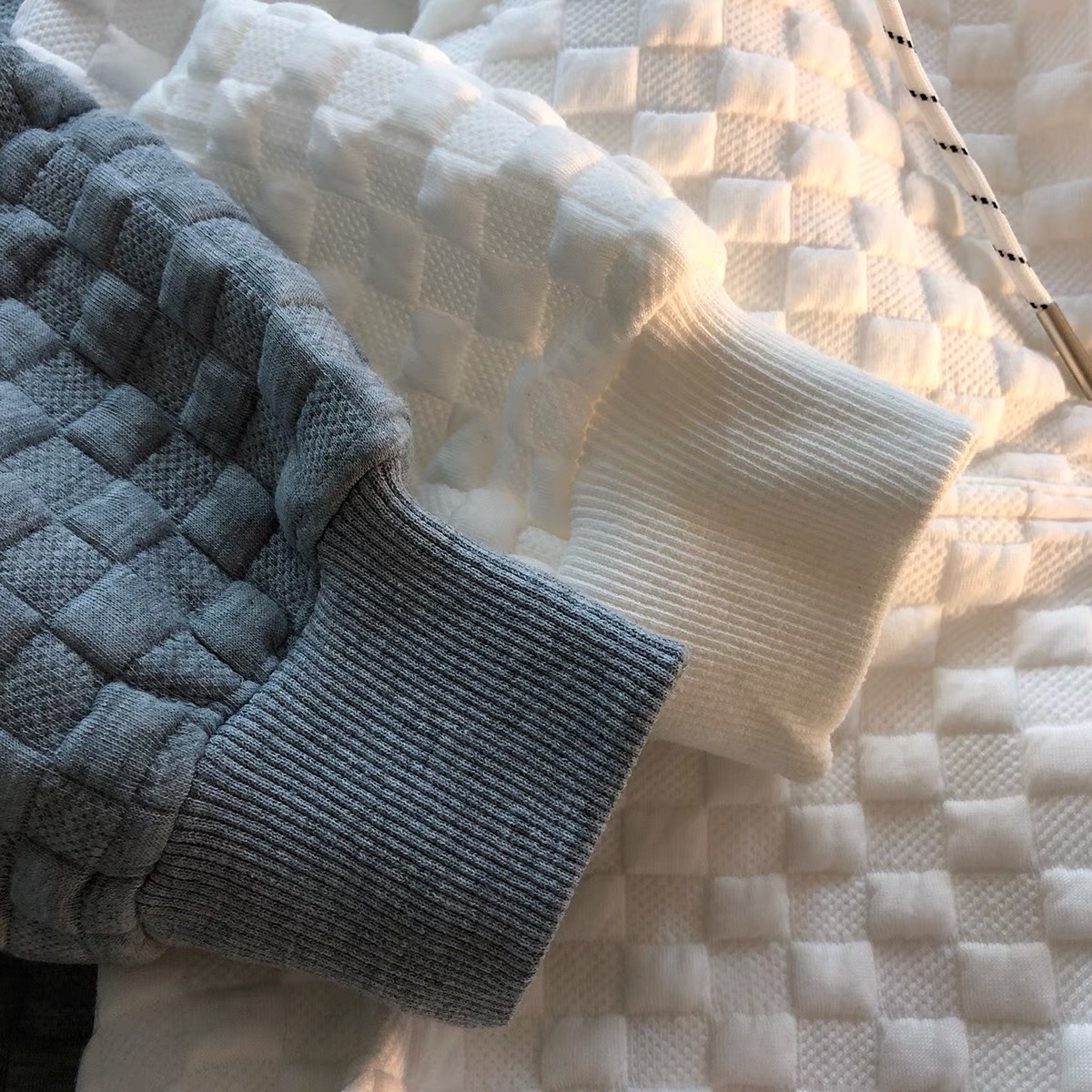 Too much comfort checkered hoodie SSZZ235 images